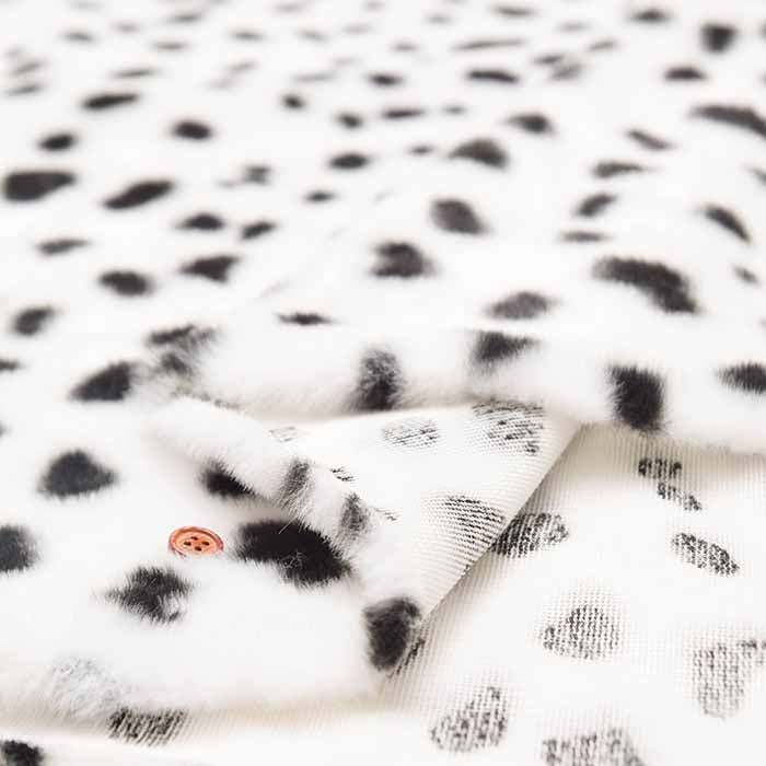 Polyester Boa Fabric – Dalmatian Print (Made in China) - nomura tailor
