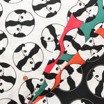 Cotton Muslin printed Fabric - Panda - nomura tailor