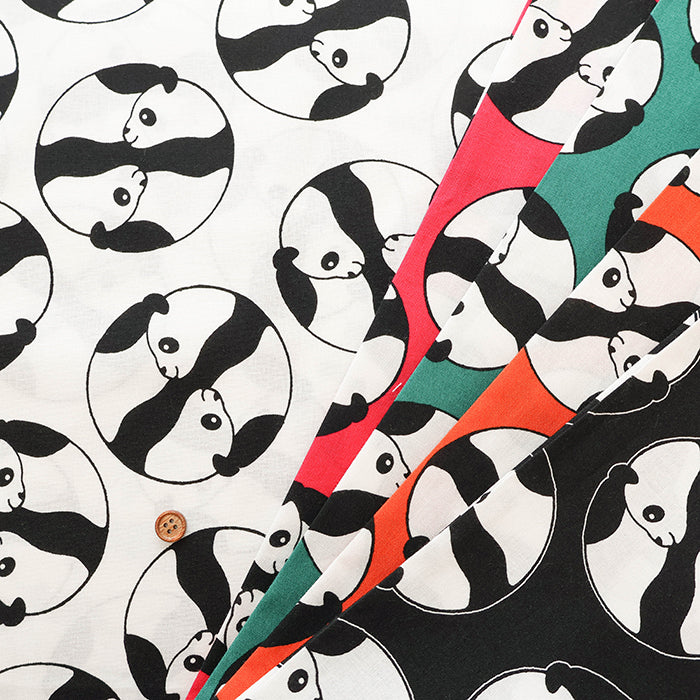 Cotton Muslin printed Fabric - Panda - nomura tailor