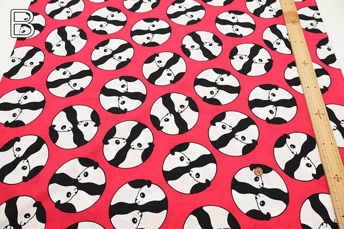 Cotton Muslin printed Fabric - Panda - nomura tailor