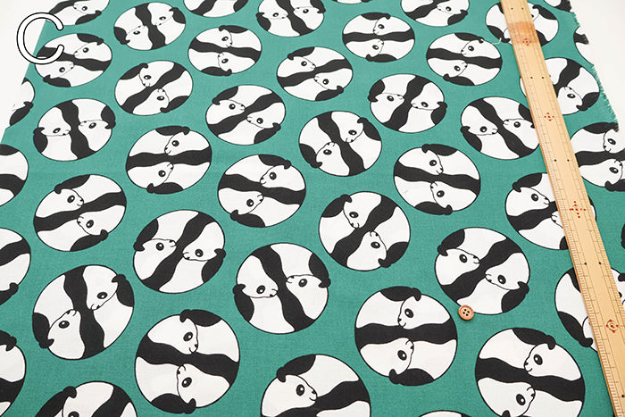 Cotton Muslin printed Fabric - Panda - nomura tailor