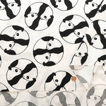 Cotton Muslin printed Fabric - Panda - nomura tailor