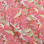 Cotton Muslin Lame (Glitter) Fabric - Crane - nomura tailor