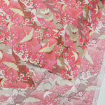 Cotton Muslin Lame (Glitter) Fabric - Crane - nomura tailor