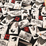 Cotton Scare Printed Fabric - Kabuki - nomura tailor