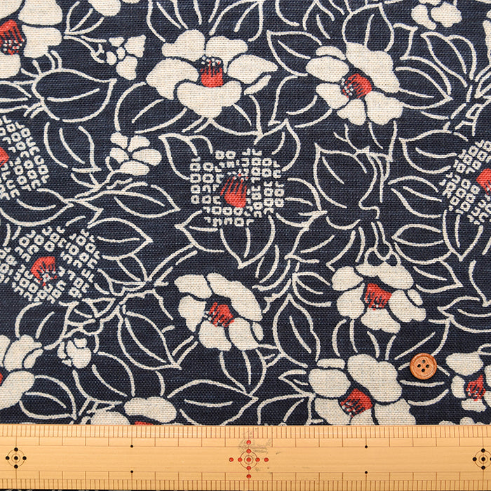 Cotton Irregular Yarn Cross  Fabric - Camellia - nomura tailor
