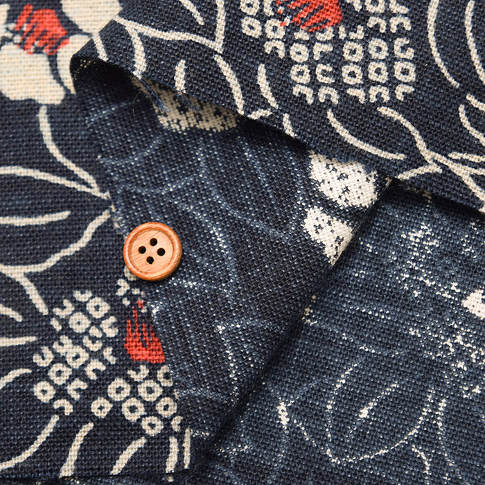 Cotton Irregular Yarn Cross  Fabric - Camellia - nomura tailor