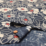 Cotton Irregular Yarn Cross  Fabric - Camellia - nomura tailor