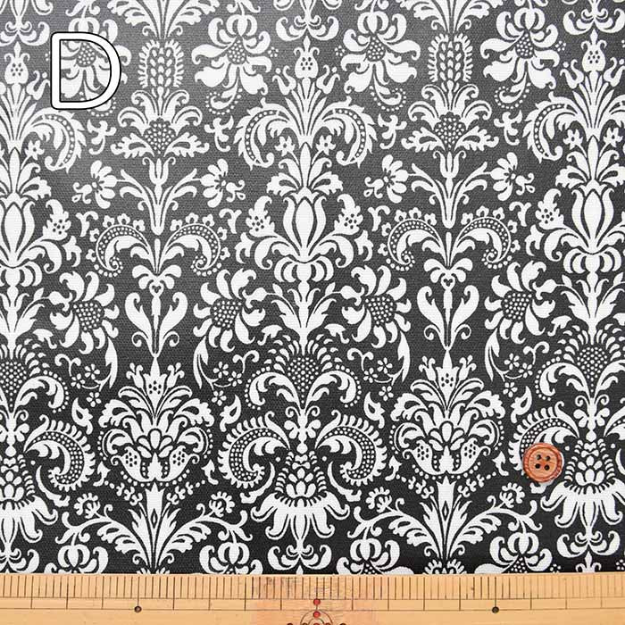 Cotton Oxford Print Laminated Fabric (Matte) - Damask - nomura tailor