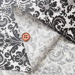 Cotton Oxford Print Laminated Fabric (Matte) - Damask - nomura tailor
