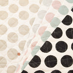 Linen-Like Slub Printed Quilt Fabric - Polka Dots<Half Stitch> - nomura tailor