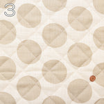Linen-Like Slub Printed Quilt Fabric - Polka Dots<Half Stitch> - nomura tailor