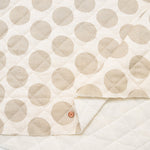 Linen-Like Slub Printed Quilt Fabric - Polka Dots<Half Stitch> - nomura tailor