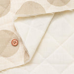 Linen-Like Slub Printed Quilt Fabric - Polka Dots<Half Stitch> - nomura tailor