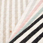 Linen-Like Slub Printed Quilt Fabric - Stripe <Half Stitch> - nomura tailor