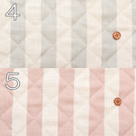 Linen-Like Slub Printed Quilt Fabric - Stripe <Half Stitch> - nomura tailor