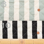 Linen-Like Slub Printed Quilt Fabric - Stripe <Half Stitch> - nomura tailor