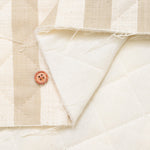 Linen-Like Slub Printed Quilt Fabric - Stripe <Half Stitch> - nomura tailor