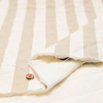 Linen-Like Slub Printed Quilt Fabric - Stripe <Half Stitch> - nomura tailor