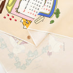 <Patterned Cut>2026 Calendar -  TEA TIME Cat (1 Pattern: Approx. 92cm × 60cm) - nomura tailor