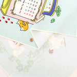 <Patterned Cut>2026 Calendar -  TEA TIME Cat (1 Pattern: Approx. 92cm × 60cm) - nomura tailor