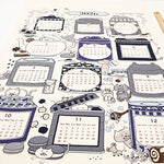 <Patterned Cut>2026 Calendar -  TEA TIME Cat (1 Pattern: Approx. 92cm × 60cm) - nomura tailor