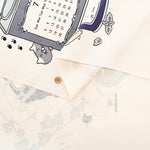 <Patterned Cut>2026 Calendar -  TEA TIME Cat (1 Pattern: Approx. 92cm × 60cm) - nomura tailor