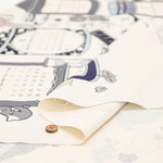 <Patterned Cut>2026 Calendar -  TEA TIME Cat (1 Pattern: Approx. 92cm × 60cm) - nomura tailor
