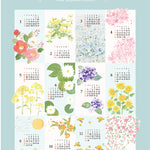 <Patterned Cut> 2026 Calendar - Seasonal Flowers (1 Pattern: Approx. 92cm × 60cm) - nomura tailor