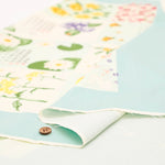 <Patterned Cut> 2026 Calendar - Seasonal Flowers (1 Pattern: Approx. 92cm × 60cm) - nomura tailor
