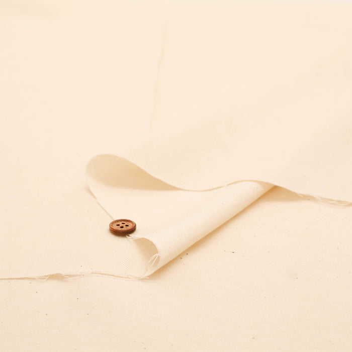 Silfy-finished Organic Cotton Twill Fabric - Plain - nomura tailor