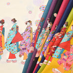 Cotton Dobby Print Fabric - Maiko - nomura tailor