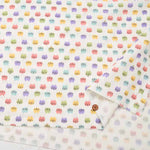 Cotton double gauze printed fabric Cat Face - nomura tailor