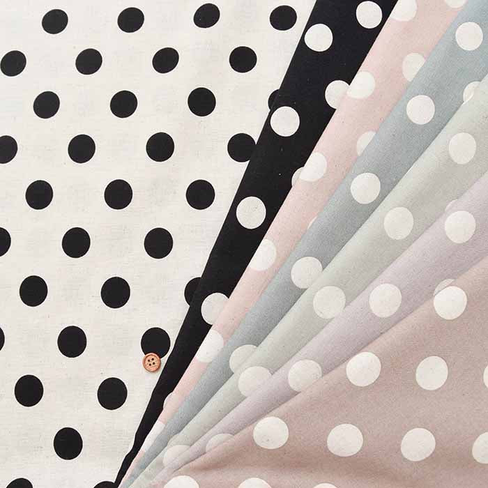 Soft and Smooth Processed C/L muslin Print Fabric - Dot - nomura tailor