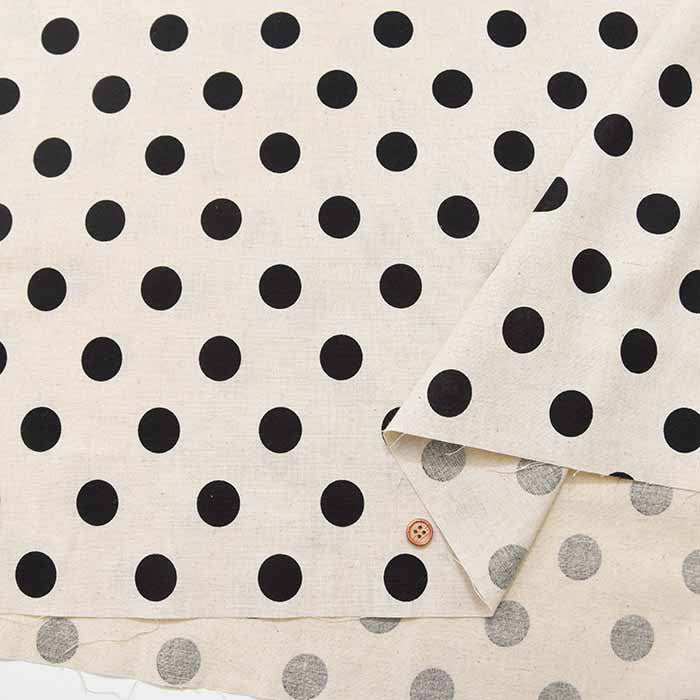 Soft and Smooth Processed C/L muslin Print Fabric - Dot - nomura tailor