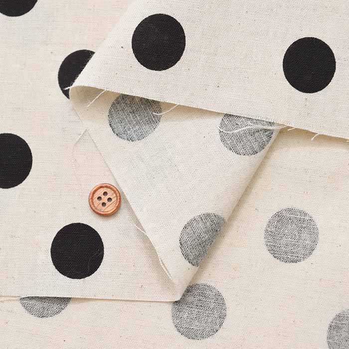 Soft and Smooth Processed C/L muslin Print Fabric - Dot - nomura tailor