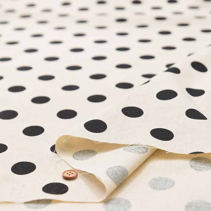Soft and Smooth Processed C/L muslin Print Fabric - Dot - nomura tailor