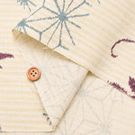 Cotton Southern Cross  Fabric - Discharge Printing - Grape - nomura tailor