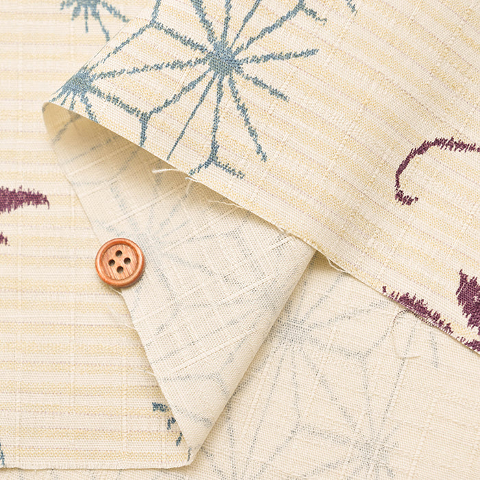 Cotton Southern Cross  Fabric - Discharge Printing - Grape - nomura tailor