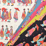 Cotton Broadcloth Printed Fabric - Komachi - nomura tailor