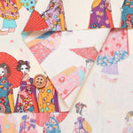 Cotton Broadcloth Printed Fabric - Komachi - nomura tailor