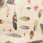 C/L Canvas Print Fabric - Feather - nomura tailor