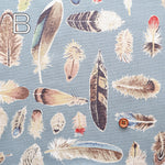 C/L Canvas Print Fabric - Feather - nomura tailor