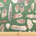 C/L Canvas Print Fabric - Feather - nomura tailor