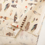 C/L Canvas Print Fabric - Feather - nomura tailor