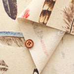 C/L Canvas Print Fabric - Feather - nomura tailor