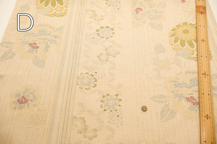 Cotton Southern Cross Fabric Discharge Printing - Flower Ball Stripe Pattern - nomura tailor
