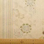Cotton Southern Cross Fabric Discharge Printing - Flower Ball Stripe Pattern - nomura tailor