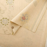 Cotton Southern Cross Fabric Discharge Printing - Flower Ball Stripe Pattern - nomura tailor