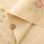 Cotton Southern Cross Fabric Discharge Printing - Flower Ball Stripe Pattern - nomura tailor
